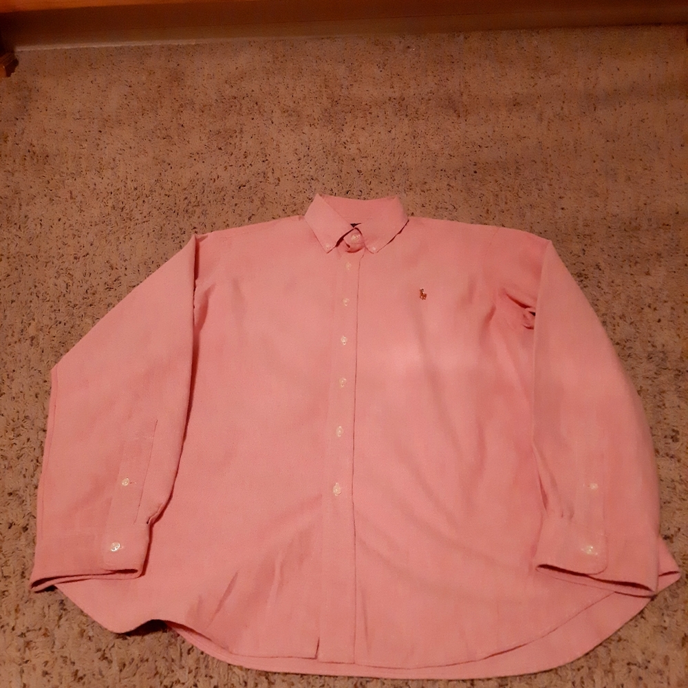 Mens Pink XL Ralph Lauren Dress Shirt